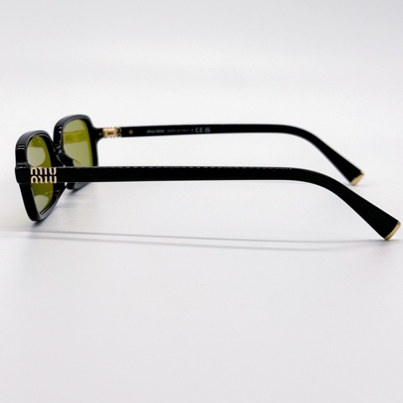 NEW MIU MIU MU11ZS 16K070 SQUARE MU11ZS WOMEN MU11ZS 16K07O BLACK SUNGLASSES - Picture 8 of 14